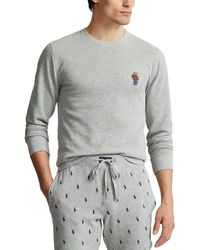 Polo Ralph Lauren - Bear Waffle-knit Thermal Sleep Shirt - Lyst