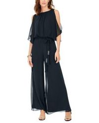 Msk - Cold Shoulder Wide Leg Jumpsuit - Lyst