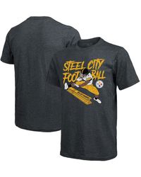 Majestic - Threads Najee Harris Pittsburgh Steelers Tri-blend Steel City Player T-shirt - Lyst