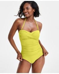 Anne Cole - Twist-front Ruched One-piece Swimsuit - Lyst