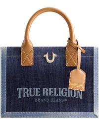 True Religion - Modern Edge Denim Tote - Lyst