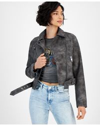 Guess - Patty Faux-leather Asymmetrical-zipper Biker Jacket - Lyst