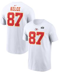 Nike - Travis Kelce Kansas City Chiefs Super Bowl Lviii Patch Player Name And Number T-shirt - Lyst