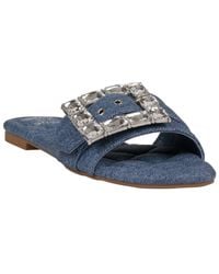 Gc Shoes - Bianca Rhinestone Buckle Flat Sandals - Lyst