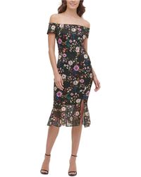 macys guess black dress