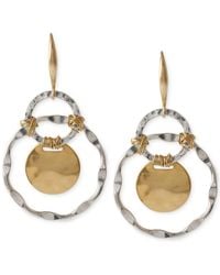Robert Lee Morris - Two-tone Wire-wrapped Orbital Circle Drop Earrings - Lyst