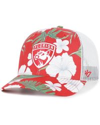 '47 - Red/white Florida Panthers Beach Side Adjustable Trucker Hat - Lyst