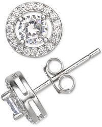 Giani Bernini - Cubic Zirconia Halo Stud Earrings In Sterling Silver, Created For Macy's - Lyst