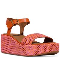 Fitflop - Platform Woven Wedge Sandals - Lyst
