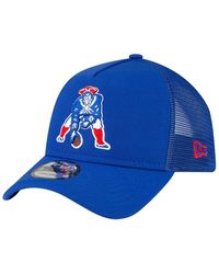 KTZ Royal Buffalo Bills Throwback Logo A-frame Trucker 9forty