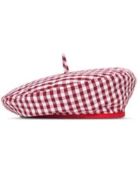 BrunnaCo - Simone Gingham Beret Hat In - Lyst