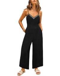 CUPSHE - V-neck Boho Print Jumpsuit - Lyst