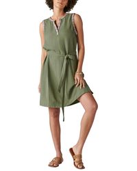 Lucky Brand - Embroidered Sleeveless Popover Dress - Lyst