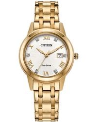 Citizen - Eco-drive Classic Gold-tone Stainless Steel Bracelet Watch 29mm - Lyst