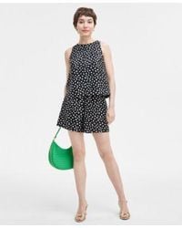 On 34th - Paint Dot Sleeveless Top Linen Blend Pull On Shorts Exclusively At Macys - Lyst