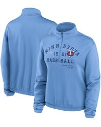 Nike - Minnesota Twins Rewind Splice Half-zip Sweatshirt - Lyst