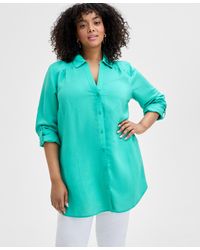 INC International Concepts - Plus Size Linen-blend Tunic - Lyst