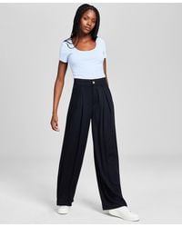 And Now This - Pleat-front Wide-leg Soft Pants - Lyst