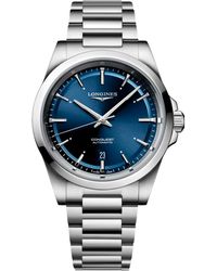 Longines - Swiss Automatic Conquest Stainless Steel Bracelet Watch 41mm - Lyst
