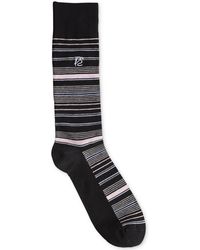 Perry Ellis - Stripe Crew Socks - Lyst