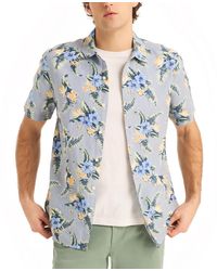 Nautica - Floral Print Short Sleeve Button-front Shirt - Lyst