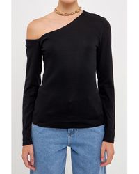 Grey Lab - Asymmetric Soft Knit Top - Lyst