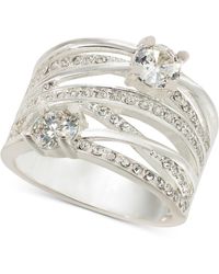 Charter Club - Tone Pave & Cubic Zirconia Multi-row Ring - Lyst