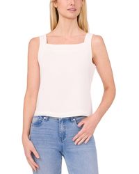 Cece - Square-neck Cropped Tank Top - Lyst