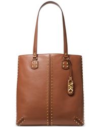 Michael Kors - Michael Astor Large Leather North South Tote - Lyst