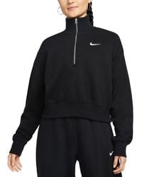 Nike - Sportswear Phoenix Fleece Quarter-zip Cropped Sweatshirt - Lyst