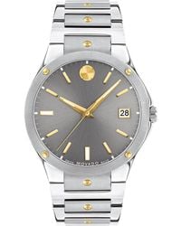 Movado - Swiss Se Gold Pvd & Stainless Steel Bracelet Watch 41mm - Lyst