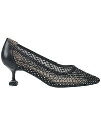 French Connection - Elise Mesh And Stone Heel - Lyst