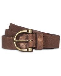 Frye - 25mm Metallic Suede Belt - Lyst