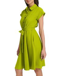 green emerald velvet dress Calvin Klein Women's Geo Print with Belt Sheath, Celery/Cream, 8 at Amazon  Women's Clothing store main image 0