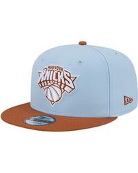 KTZ - Light Blue/brown New York Knicks 2-tone Color Pack 9fifty Snapback Hat - Lyst