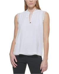 calvin klein tie front blouse