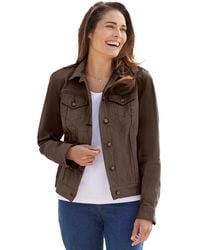 Woman Within - Plus Size Stretch Denim Jean Jacket - Lyst
