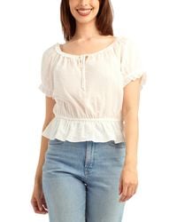Bcx - Scoop Neck Novelty Top - Lyst