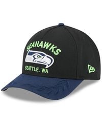 KTZ - Black/ College Navy Seattle Seahawks 2025 Nfl Draft 9forty A-frame M-crown Adjustable Hat - Lyst