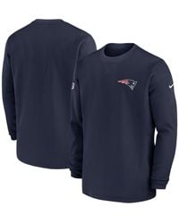 Nike - New England Patriots 2023 Sideline Throwback Heavy Brushed Waffle Long Sleeve T-shirt - Lyst