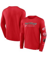 Fanatics - Detroit Wings Strike The Goal Long Sleeve T-shirt - Lyst