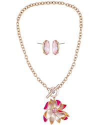 Guess - 2-pc. Gold-tone toggle Necklace & Stud Earrings Set - Lyst