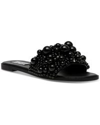 Steve Madden - Knicky Embellished Slide Sandals - Lyst