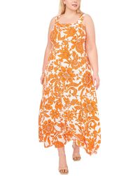Vince Camuto - Plus Size Printed Square-neck Maxi Dress - Lyst