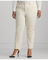 Lauren by Ralph Lauren - Plus Size Mid-rise Tapered Ankle Jeans - Lyst