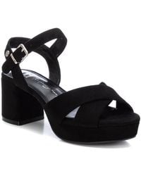 Xti - Suede Heeled Platform Sandals By - Lyst
