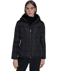 Calvin Klein - Hooded Puffer Jacket – Lightweight Quilted Winter Coat With Zipper - Lyst