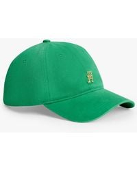 Tommy Hilfiger - Cotton Embroidered Script Logo Adjustable Baseball Cap - Lyst