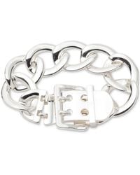 Ralph Lauren - Tone Chain Buckle Flex Bracelet - Lyst