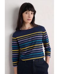 Seasalt Cornwall - Sailor Quarter Sleeve Top - Lyst